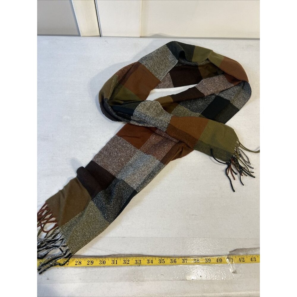 V.Fraas Cashmink Scarf Plaid Acrylic Made In Germany